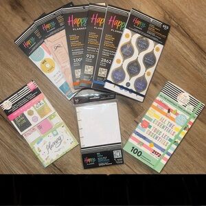 8 Happy Planner Sticker Lot & Refill Paper